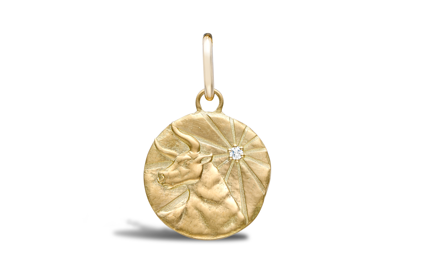  Pragnell Taurus Zodiac charm in gold and diamond