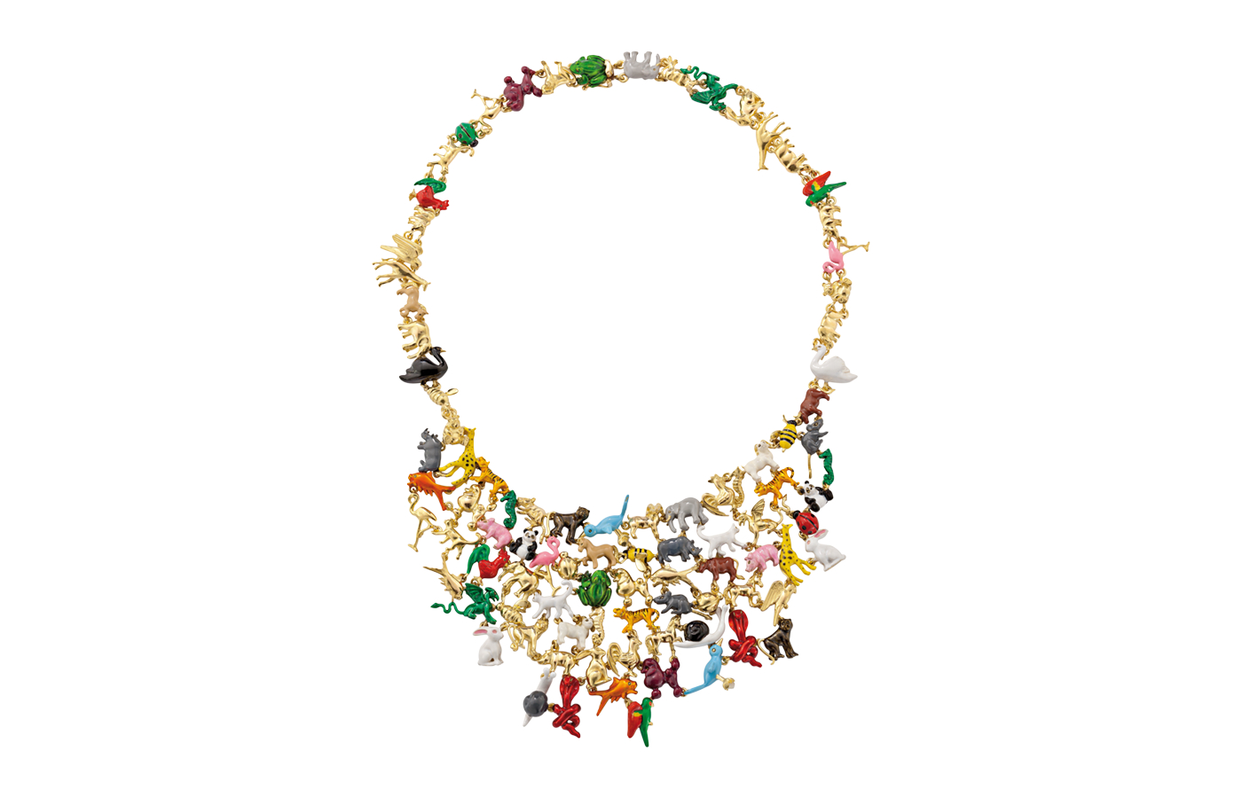 Solange Chinese Zodiac necklace in gold and enamel