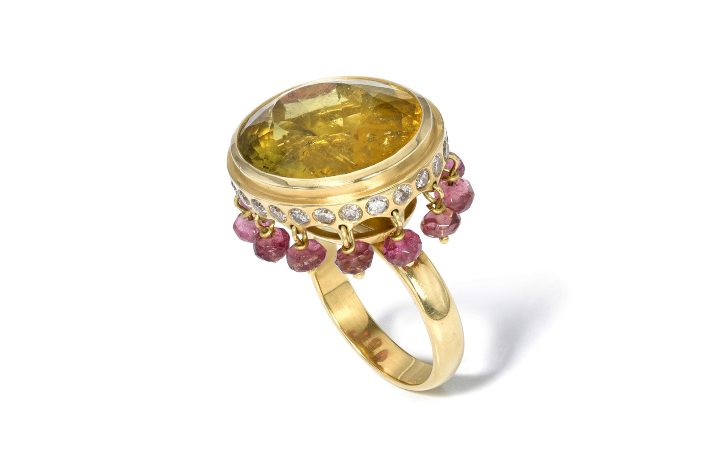  Cultus Atem Soft Light ring in gold, tourmaline and diamond