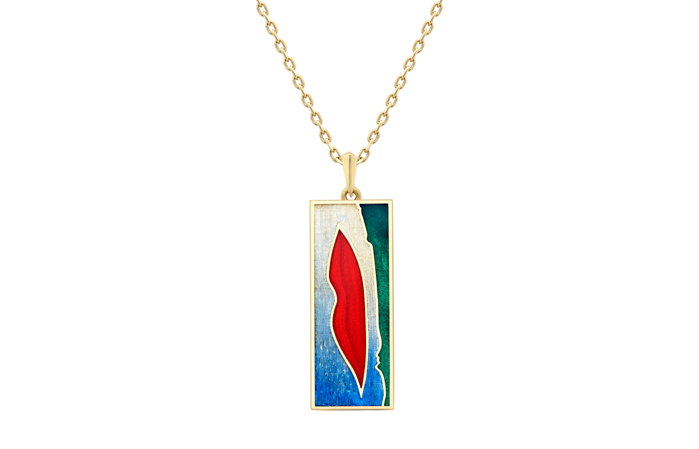  Venyx World The Observatory Time necklace in gold and enamel 