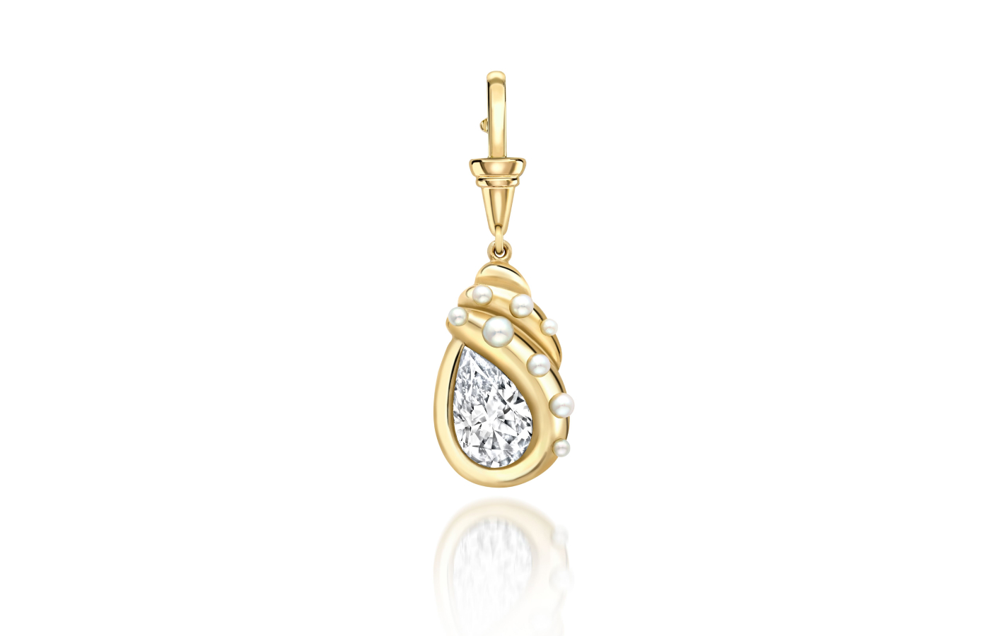  Jessica McCormack Haas pendant in gold, pearl and diamond