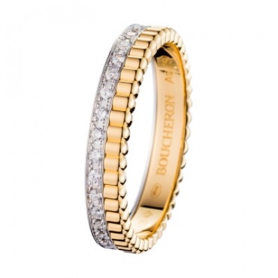 Boucheron Quatre band in yellow gold with diamonds