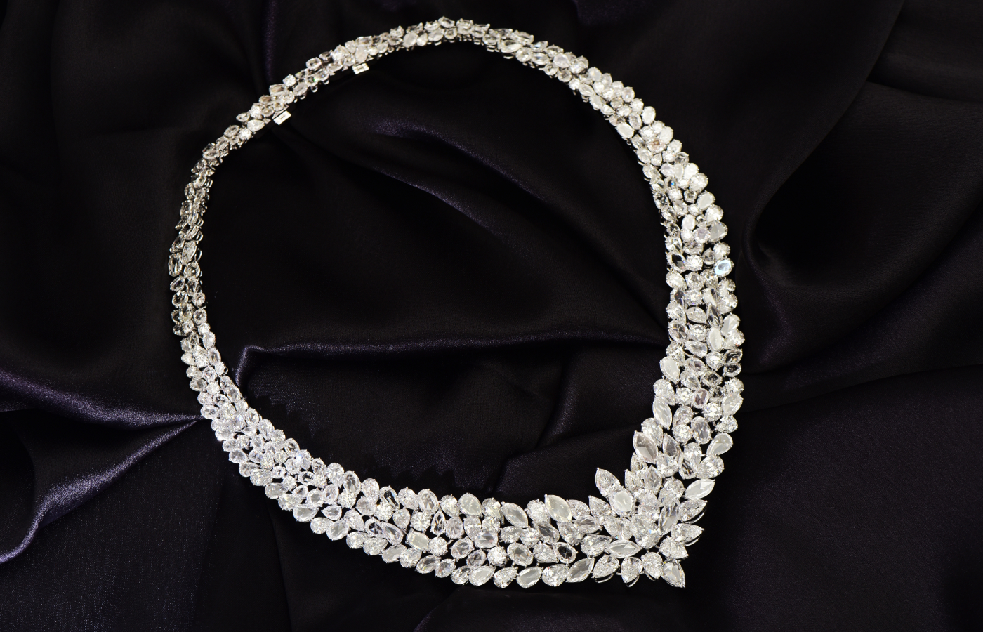 HARAKH Cascade diamond necklace with 100 carats of diamonds to celebrate the 150th anniversary of New York department store, Bloomingdales 
