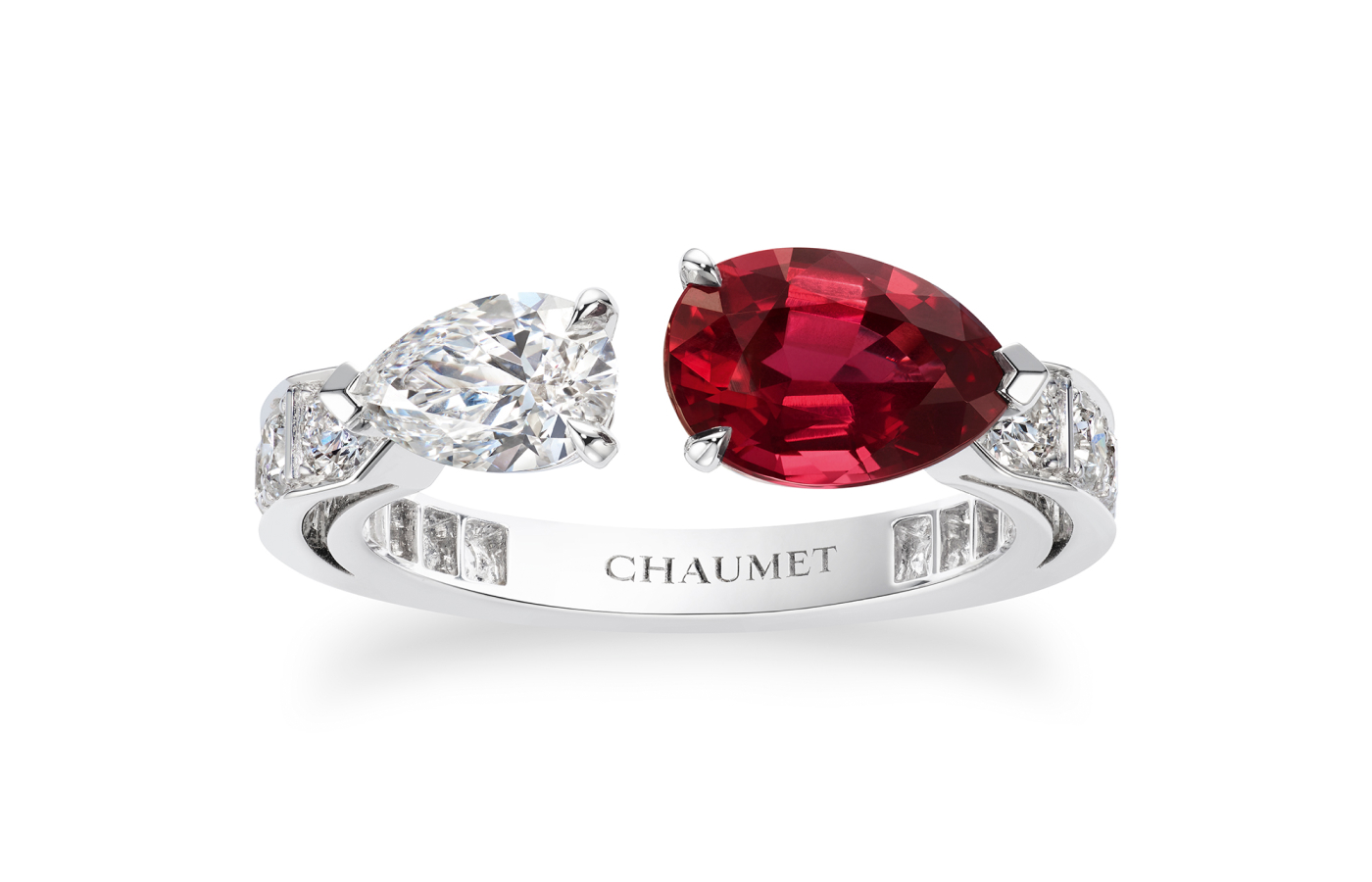 Chaumet Josephine Duo Eternel ring in white gold, ruby and diamond from the Josephine collection