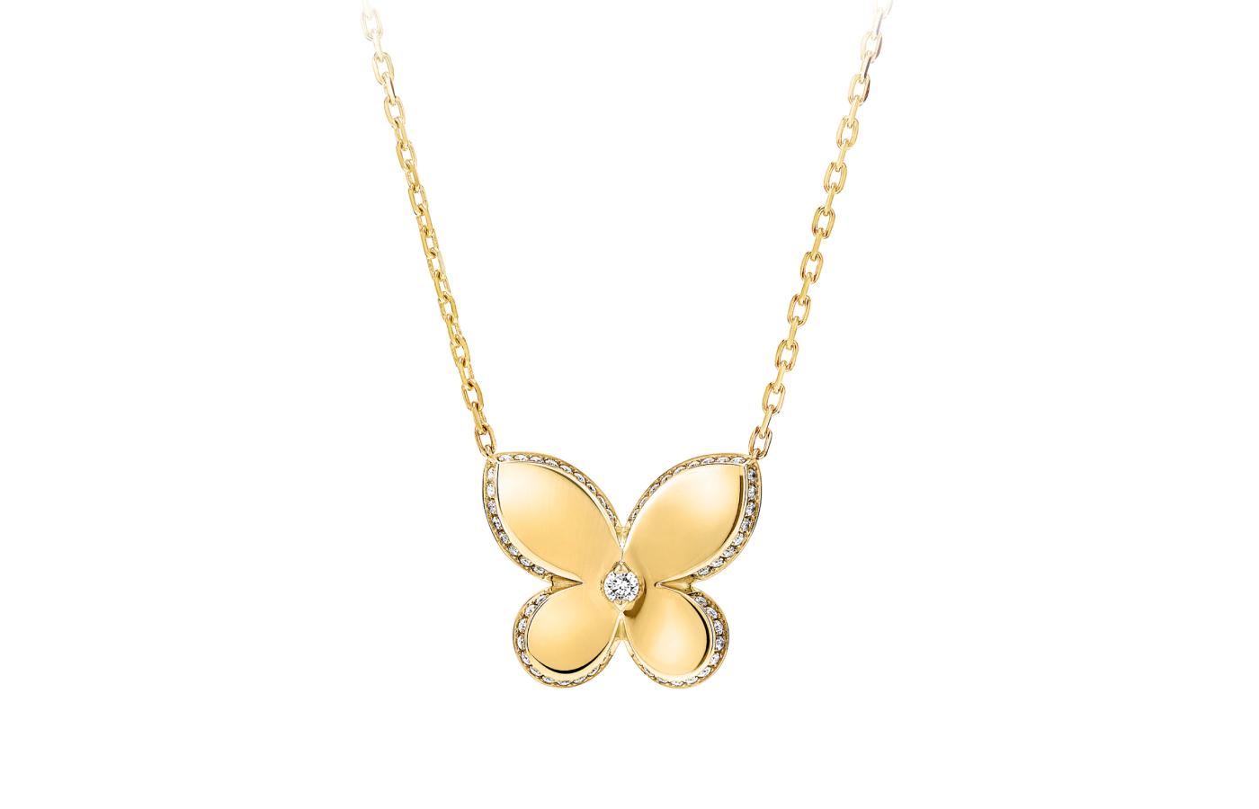  Graff Butterfly Pave pendant in gold and diamond from the Butterfly collection