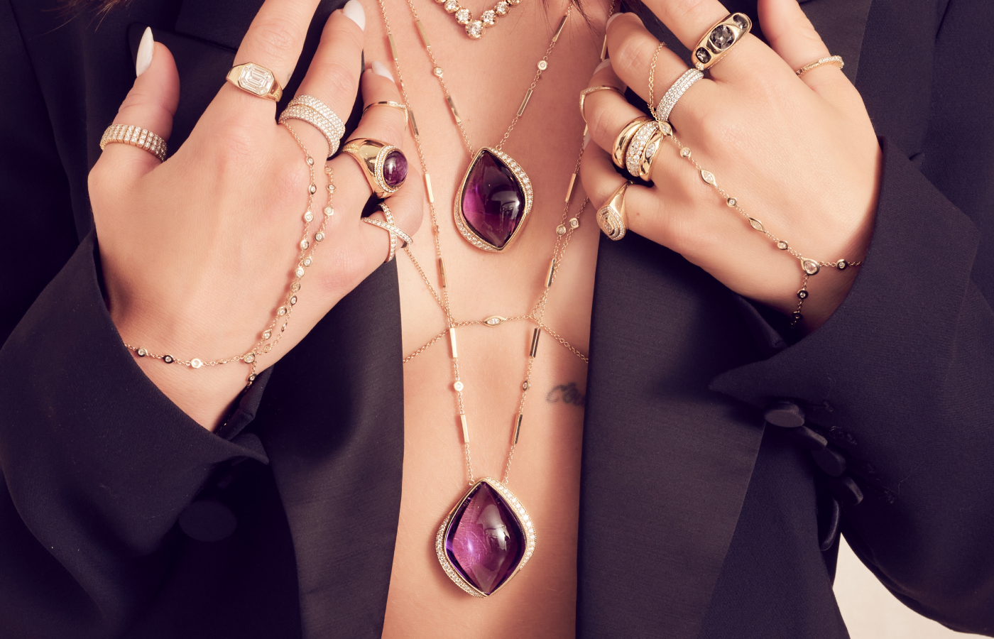 Jacquie Aiche amethysts pendants