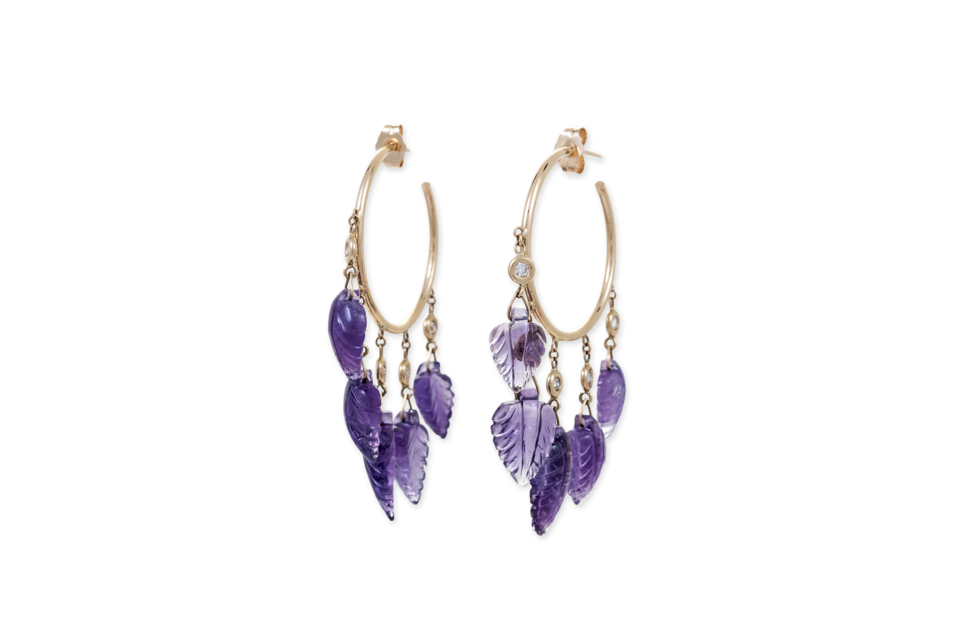  Jacquie aiche-5-DIAMOND-AMETHYST-LEAF-SHAKER-HOOPS