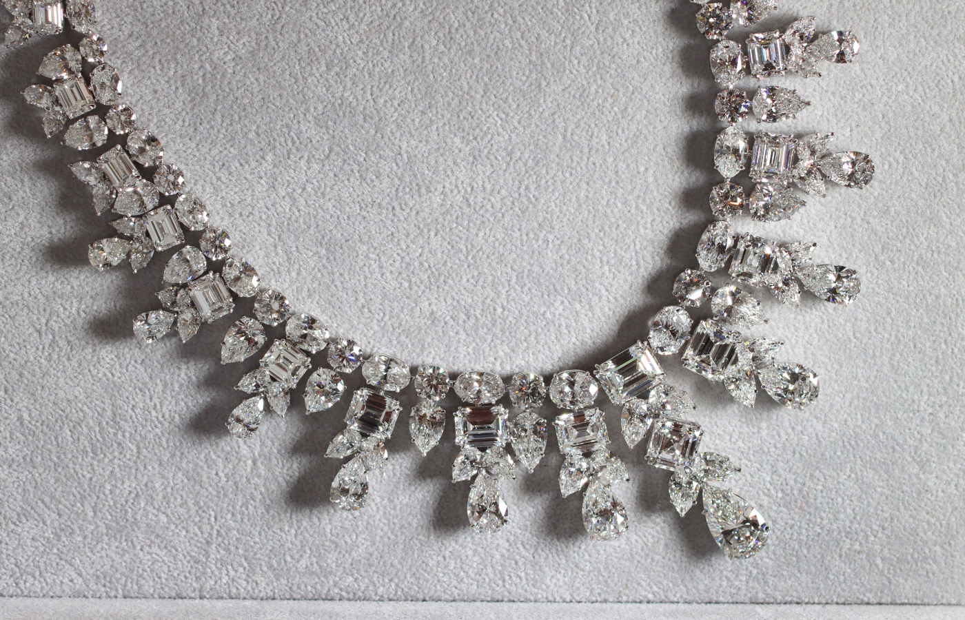  A closer look at the Reagan collection fancy-cut diamond necklace from the House of GOL