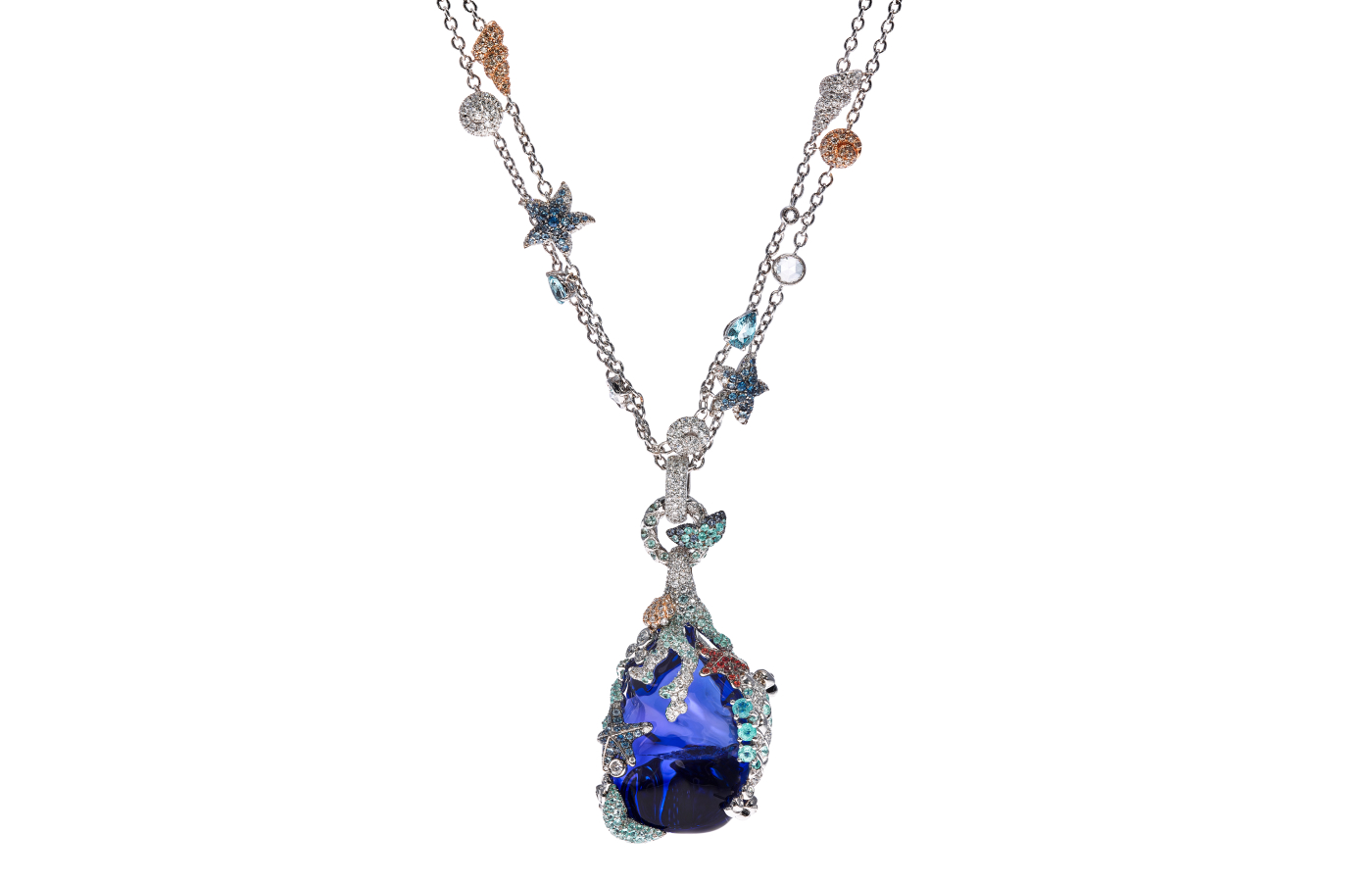  The Unique Show participant Boite D'Or Gioielli will present high jewellery, such as this Mermaid pendant with a 94.95 carat tanzanite in 18k gold, at Luxury St Moritz in February 2024