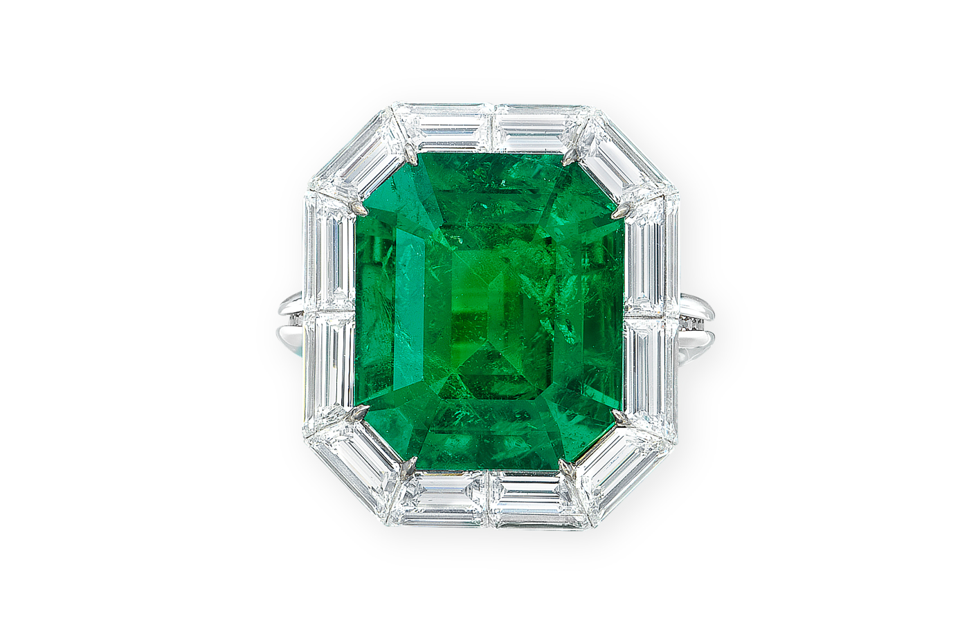  This rare 8.04 carat Colombian no-oil emerald and diamond ring by FORMS will be on show at TEFAF Maastricht in March 2024