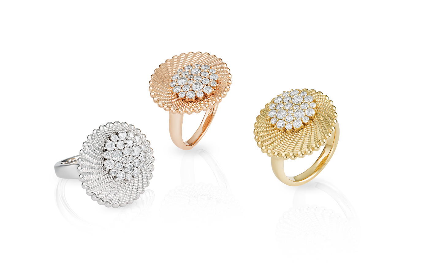  AWKN1 Maia rings in gold, white gold, rose gold and diamond