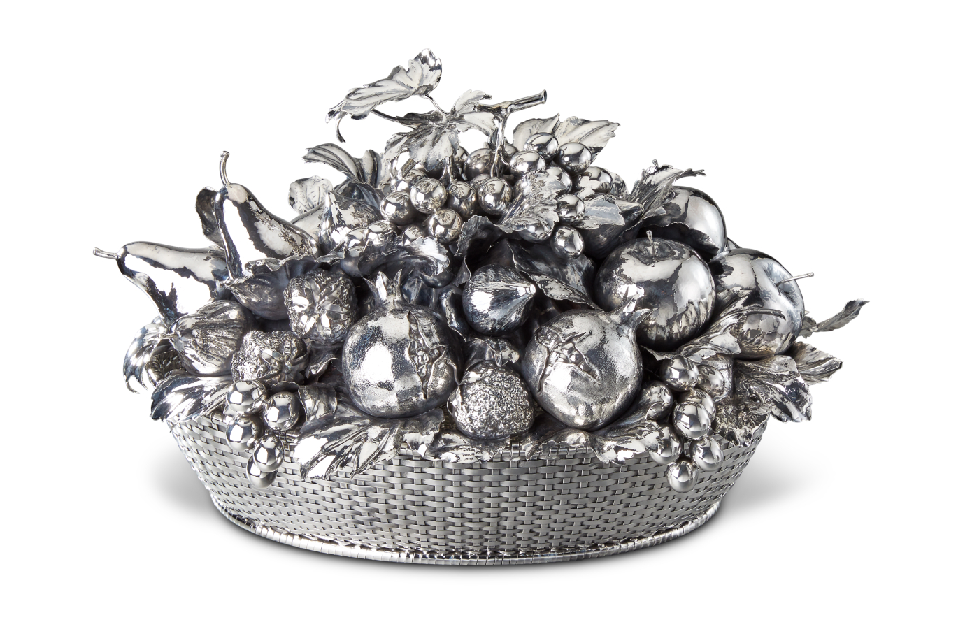  Buccellati silver fruit centerpiece