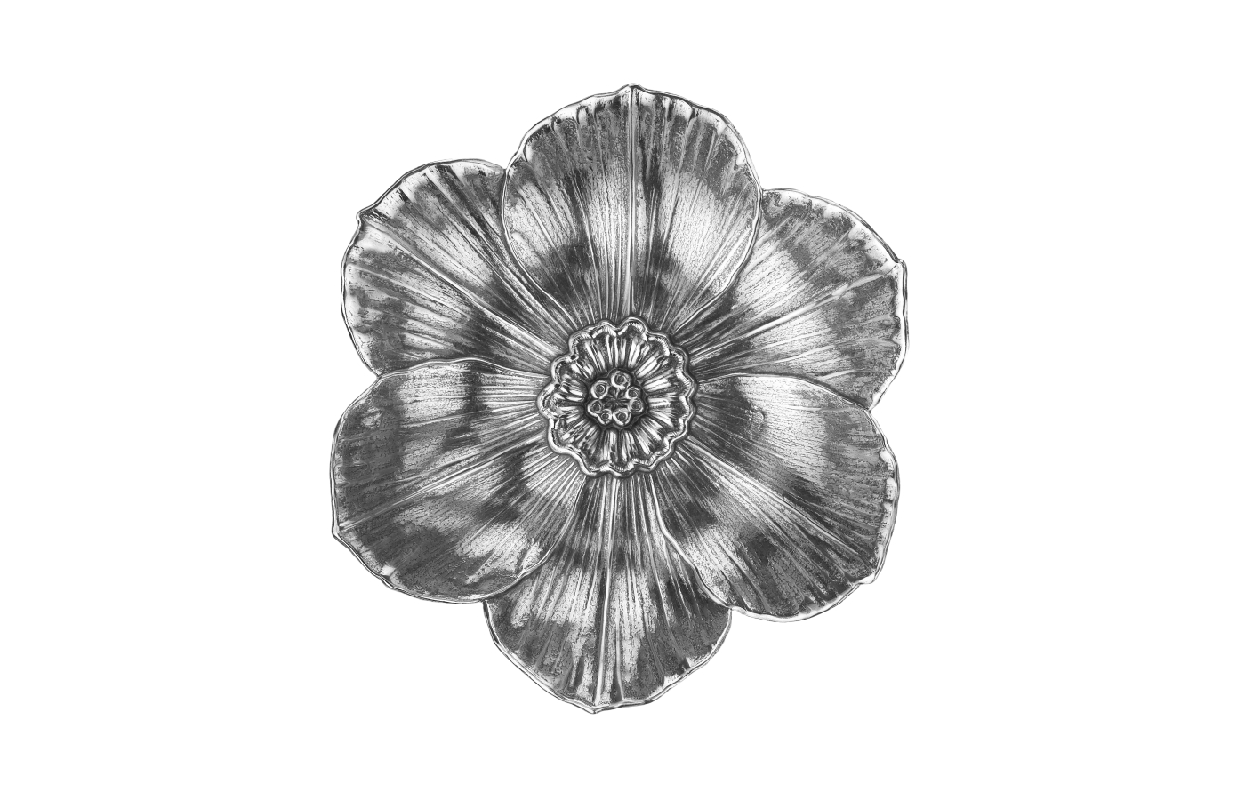  Buccellati silver Narciso flower decorative plate