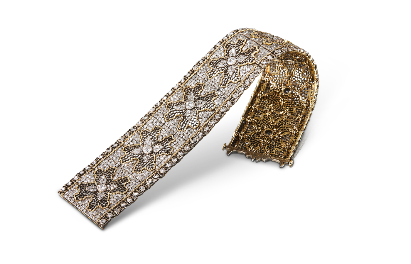  Buccellati Historic collection bracelet in gold, white gold and diamond