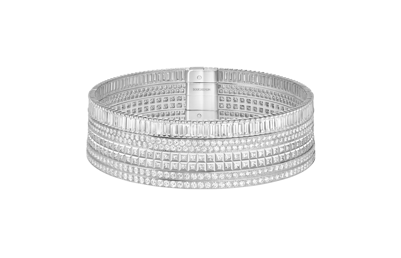  Quatre Radiant Edition bracelet in white gold and diamond by Boucheron