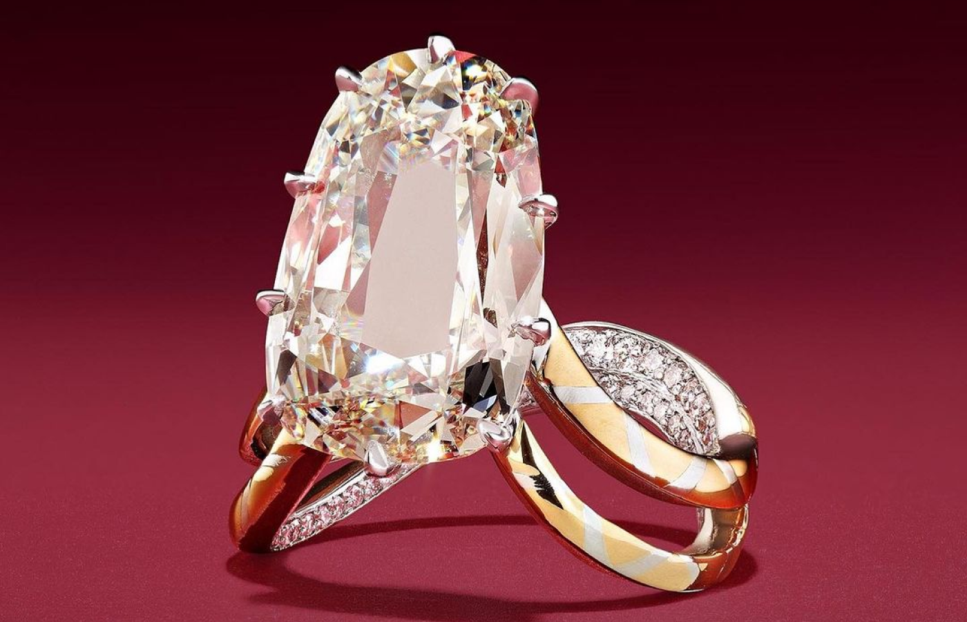 DYNE gold, platinum and diamond ring