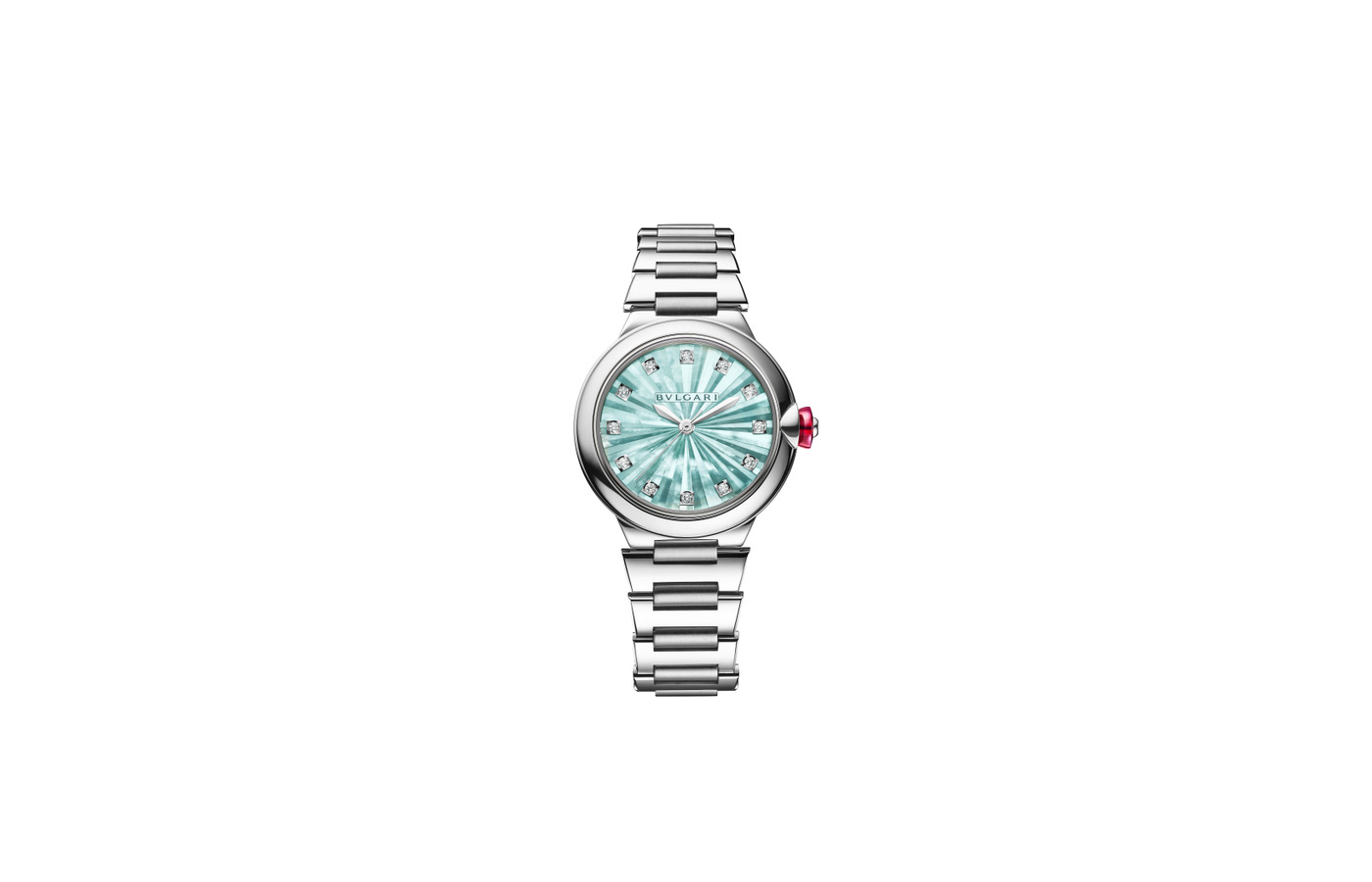  Bulgari Lucea watch in white gold, blue mother-of.pearl and diamond