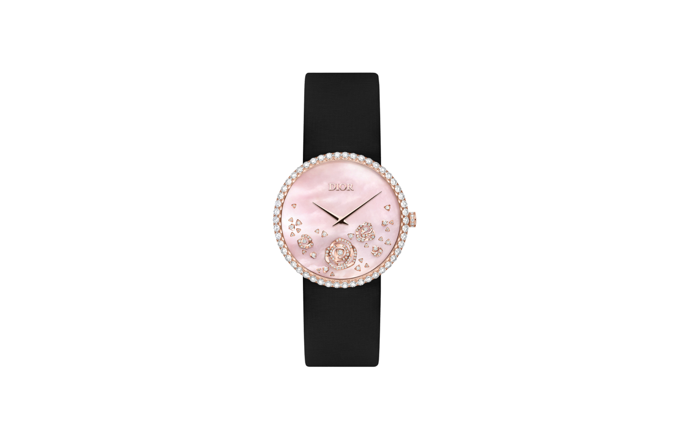 La D de Dior Rose Couture watch in rose gold, pink mother-of-pearl and diamond