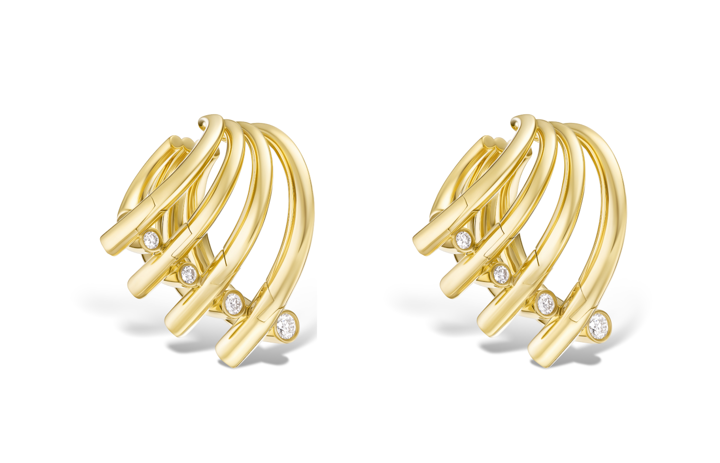  Tabayer earrings in gold and diamond from the Oera collection