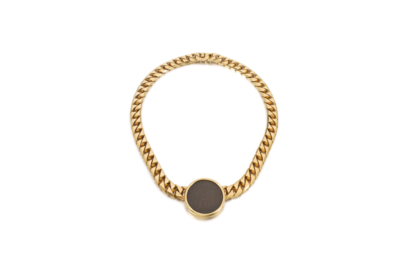  Bulgari 'Monete' gold and antique coin necklace, circa 1980 (estimate CHF 15,000 - 20,000), part of the Sotheby’s ‘Iconic Jewels: Her Sense of Style’ auction in May 2024