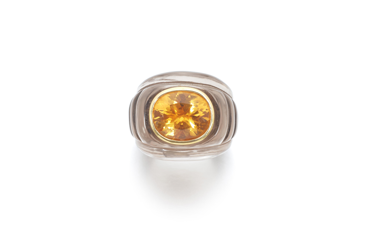  René Boivin citrine and smoky quartz ring, circa 1933 (estimate CHF 4,000-6,000), part of the Sotheby’s ‘Iconic Jewels: Her Sense of Style’ auction in May 2024