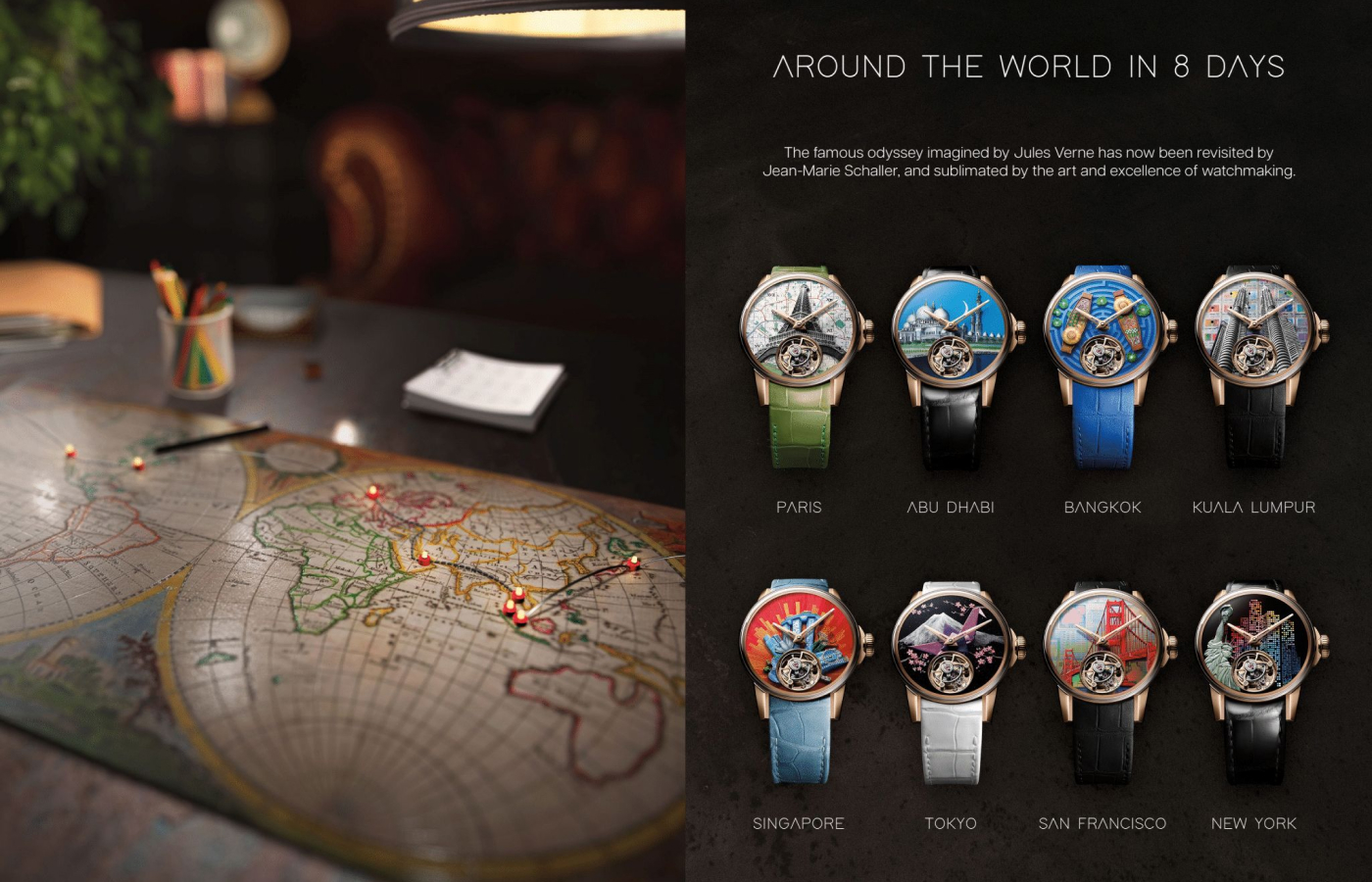 All 8 Around the World in 8 Days timepieces