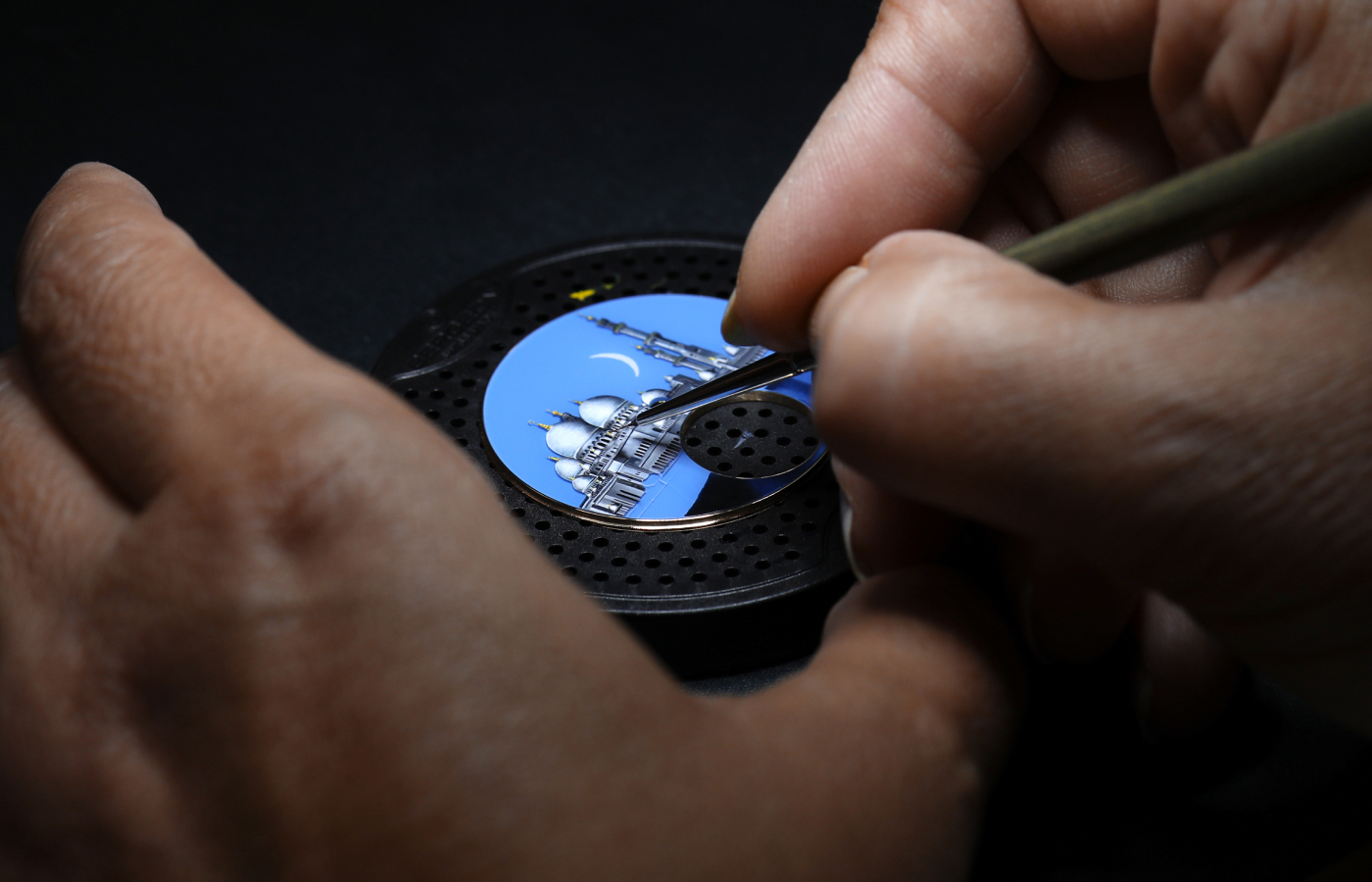  Making of the Louis Moinet Around the World Abu Dhabi watch dial 
