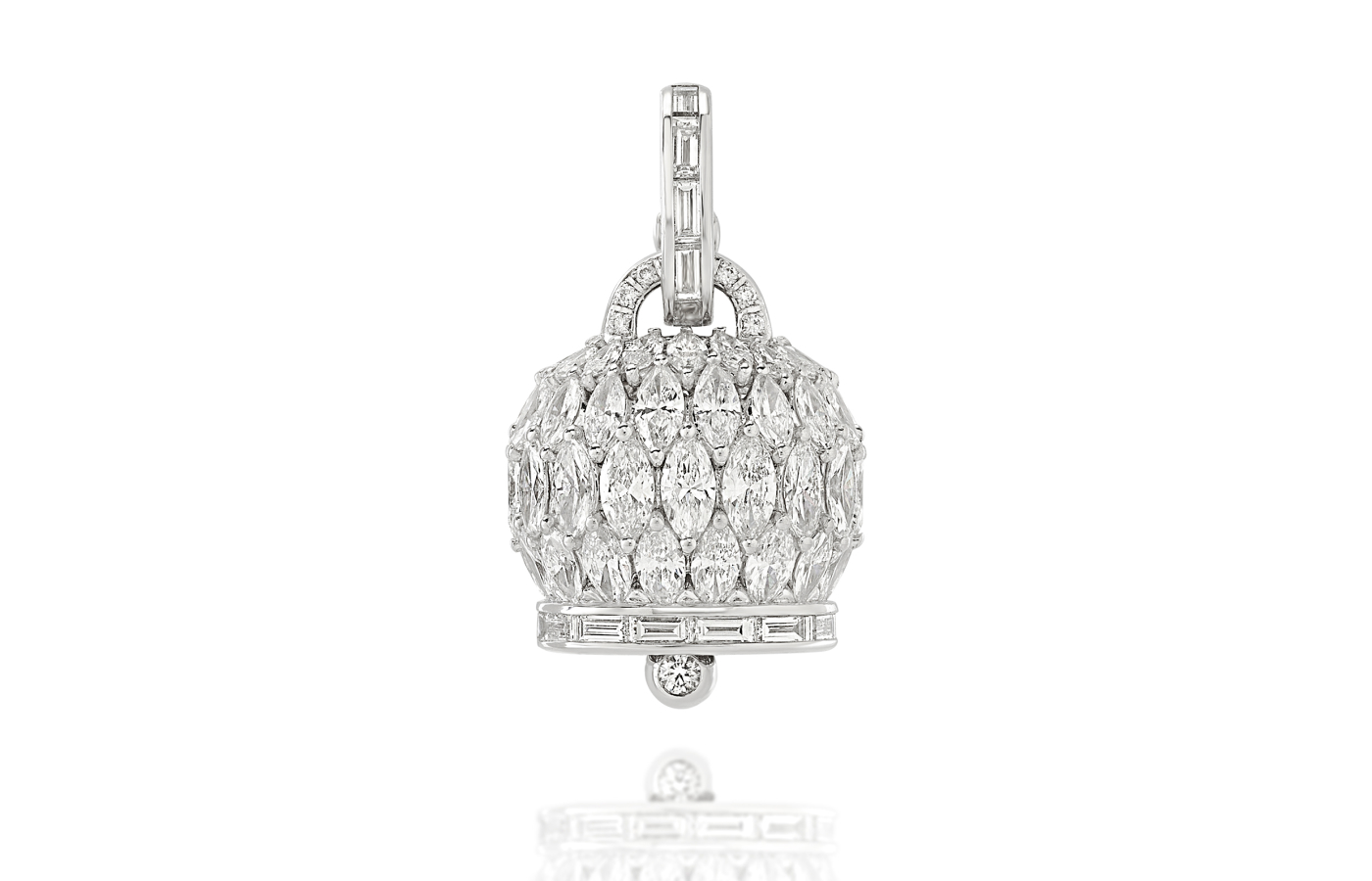 Chantecler Jackie Onassis Campanelle charm in white gold and diamond