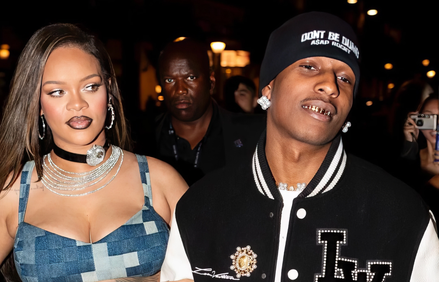 Rihanna wearing the Jacob & Co. Brilliant Flying Tourbillon watch as a choker 