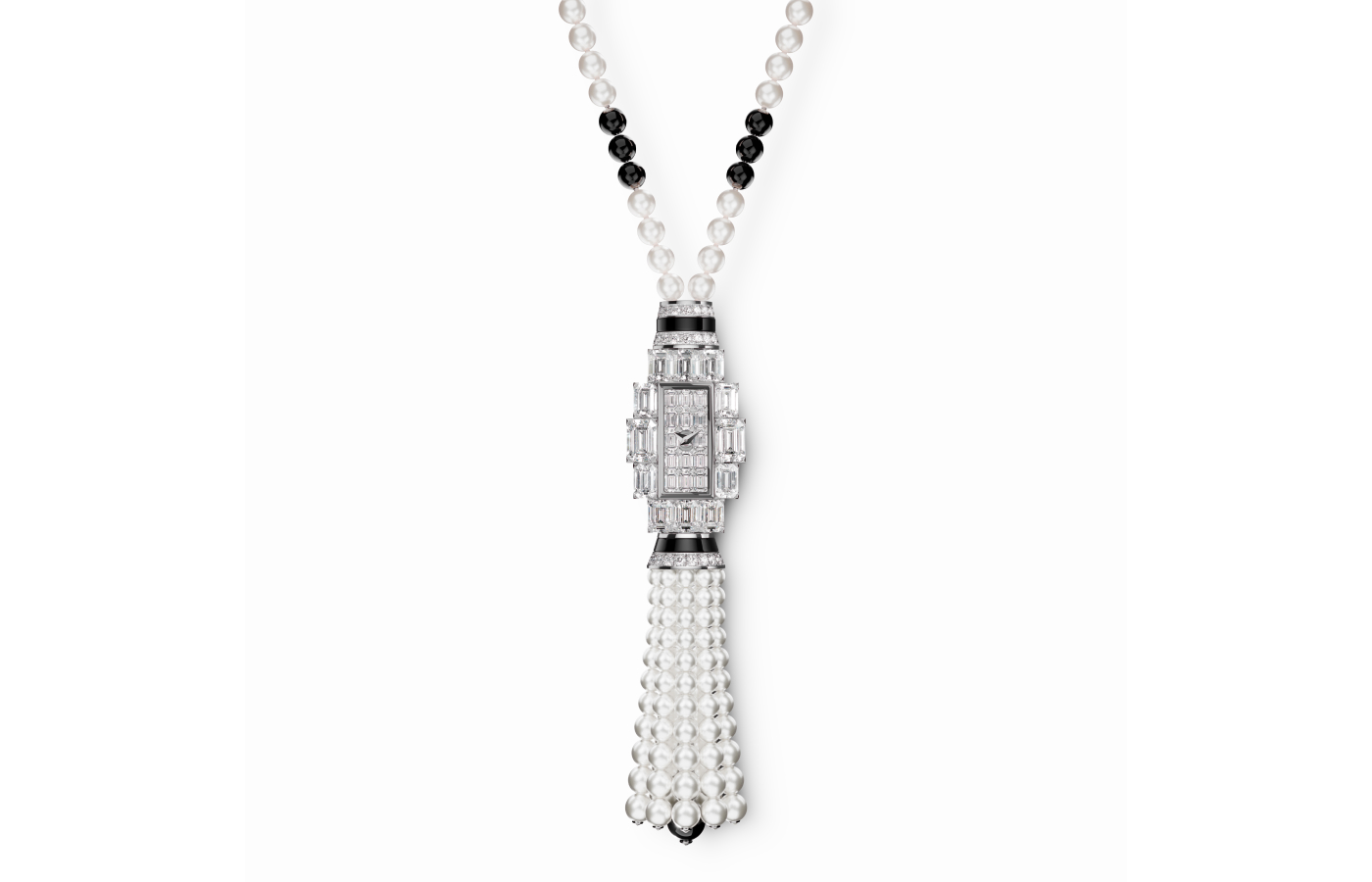 Vacheron Constantin Grand Lady Kalla High Jewellery watch in white gold, onyx beads, akoya beads and diamond