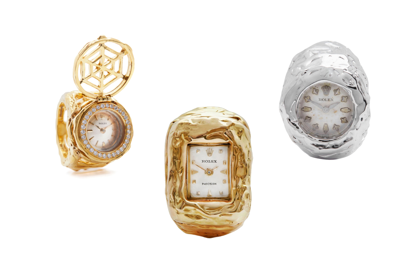 Patcharavipa ring watches in gold, white gold and diamond 