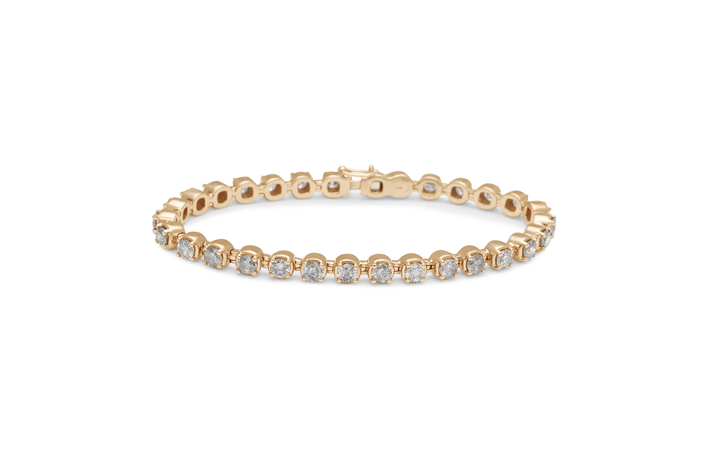  Anna Sheffield Ingot Eternity bracelet in gold and reclaimed grey diamond