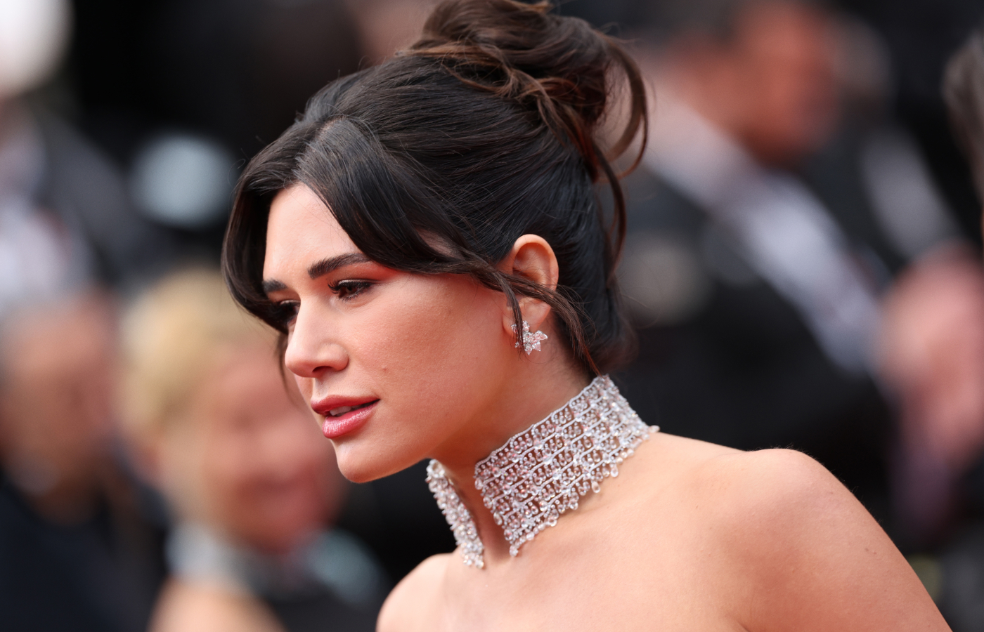 YouTube star Sibil Cetinkaya wears a Chopard diamond necklace to the Cannes Film Festival 2024