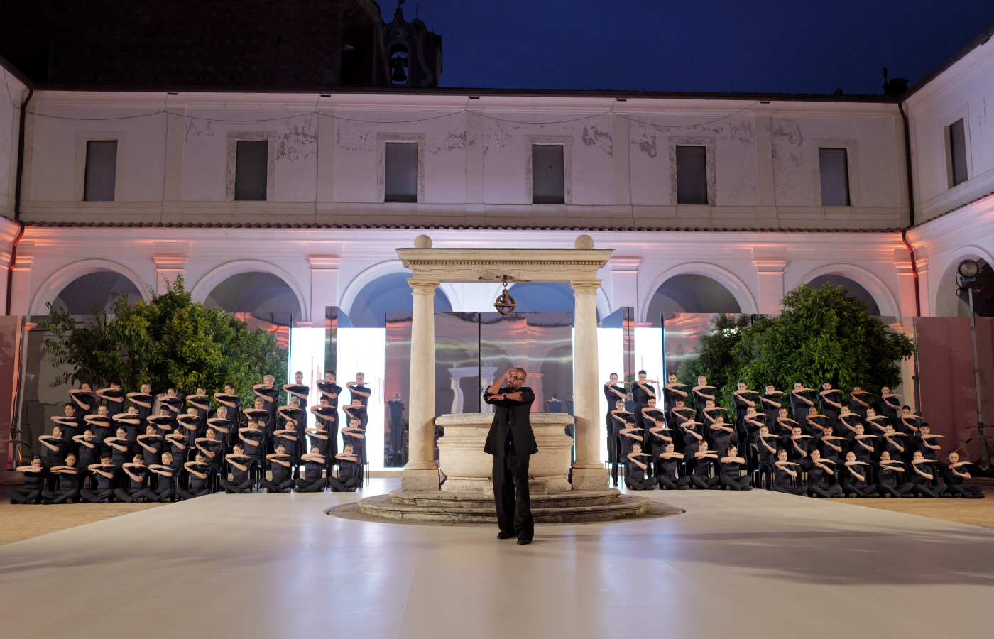  Creative dance and singing performances at the launch of the Bulgari Aeterna High Jewellery collection at the Terme di Diocleziano in Rome