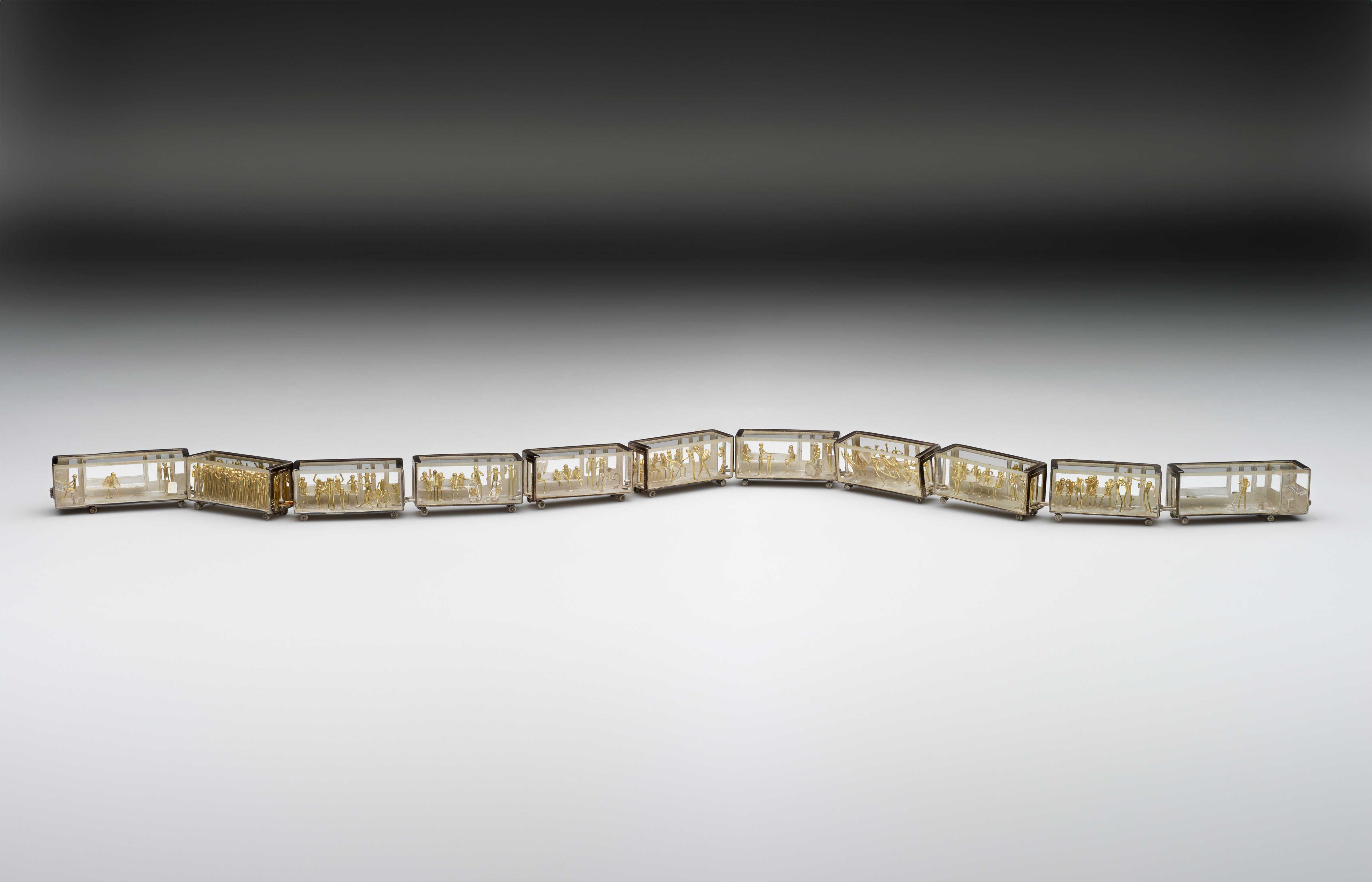Asagi Maeda 2008 A Train Story necklace in Sterling silver, gold and synthetic resin