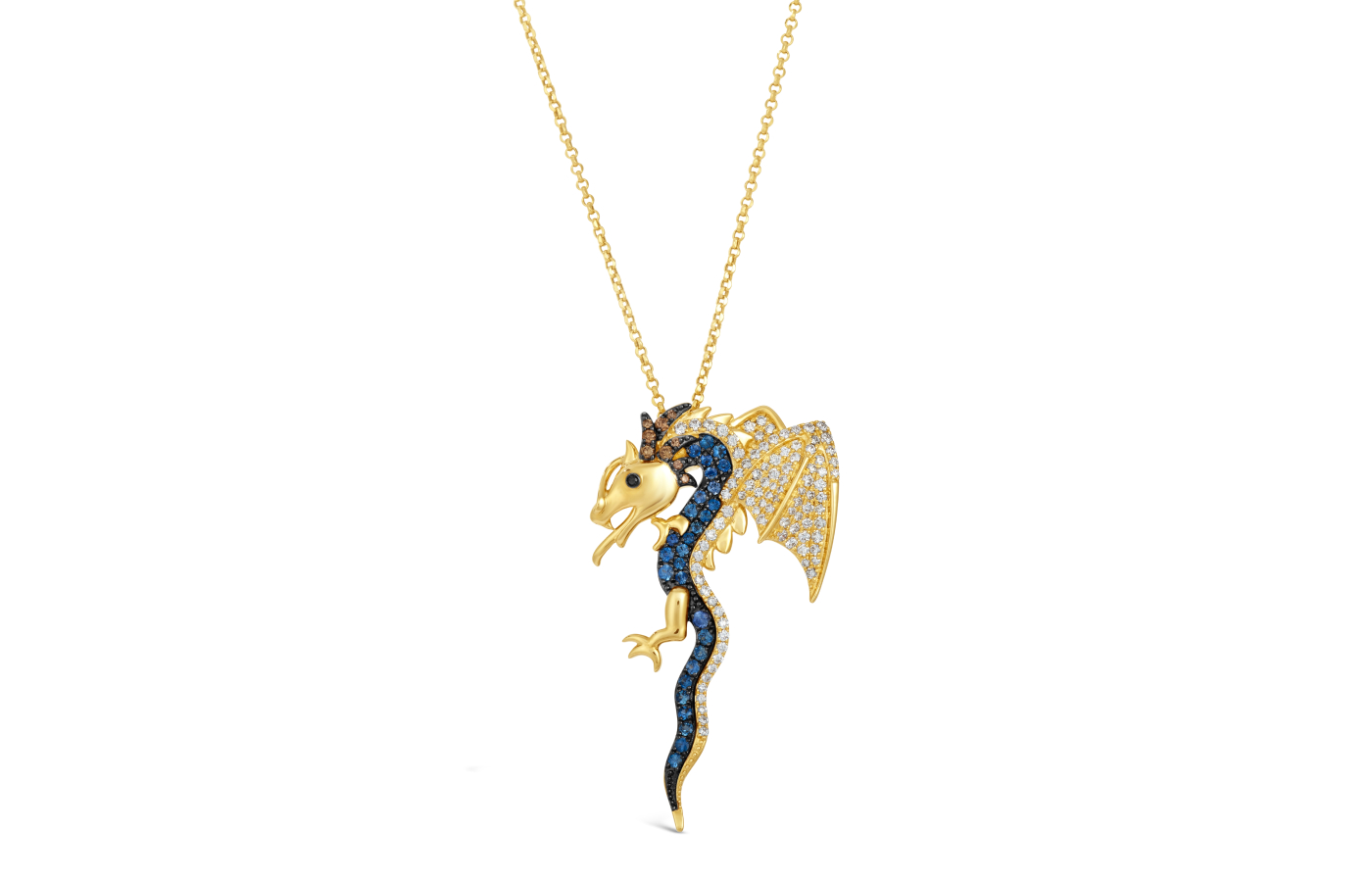  Le Vian Chocolatier® pendant with Blueberry Sapphire™, Vanilla Diamonds®, Chocolate Diamonds® and Blackberry Diamonds® set in 14K Honey Gold™