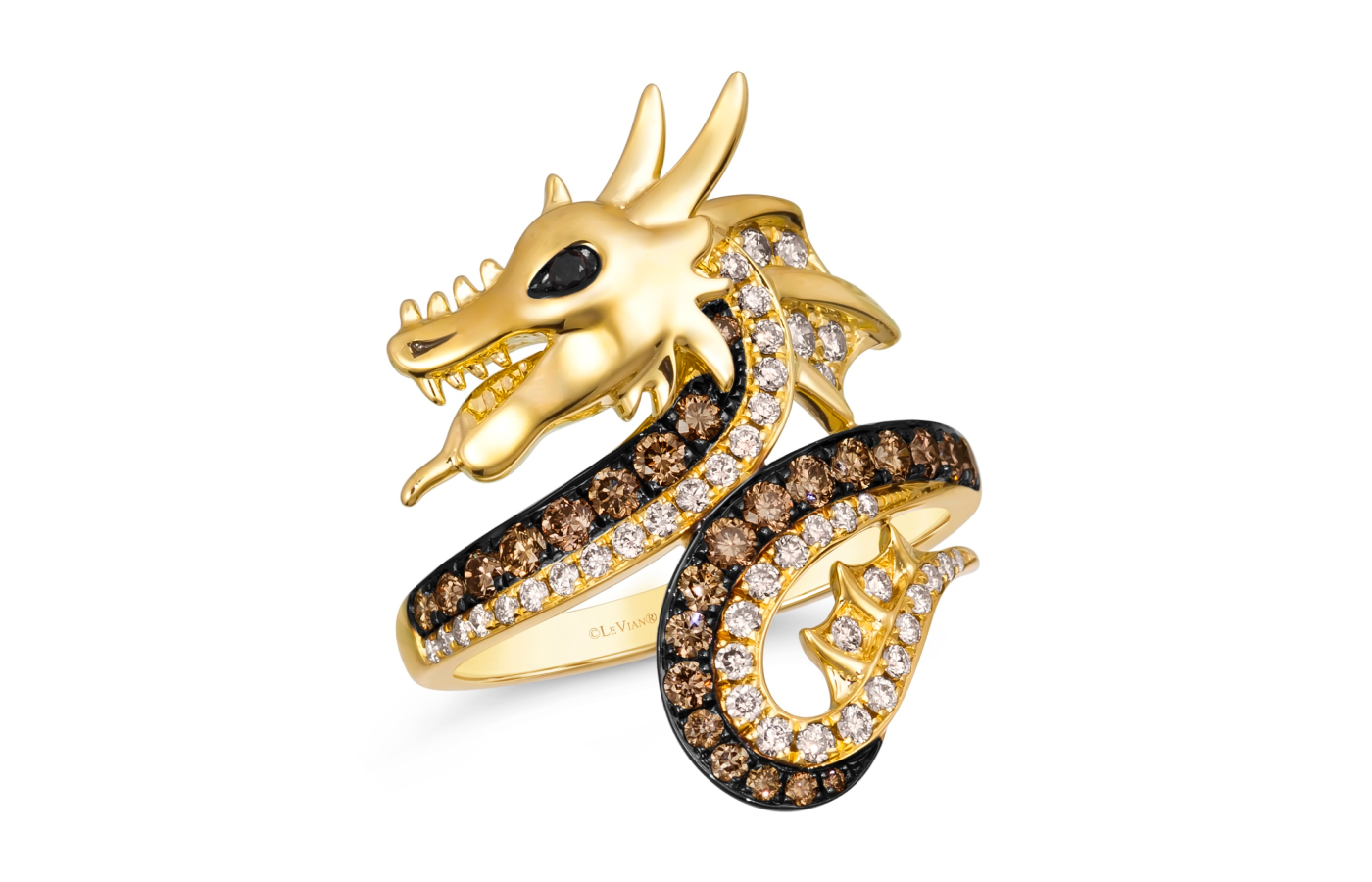  Le Vian® ring with Chocolate Diamonds®, Nude Diamonds™ and Blackberry Diamonds® set in 14K Honey Gold™