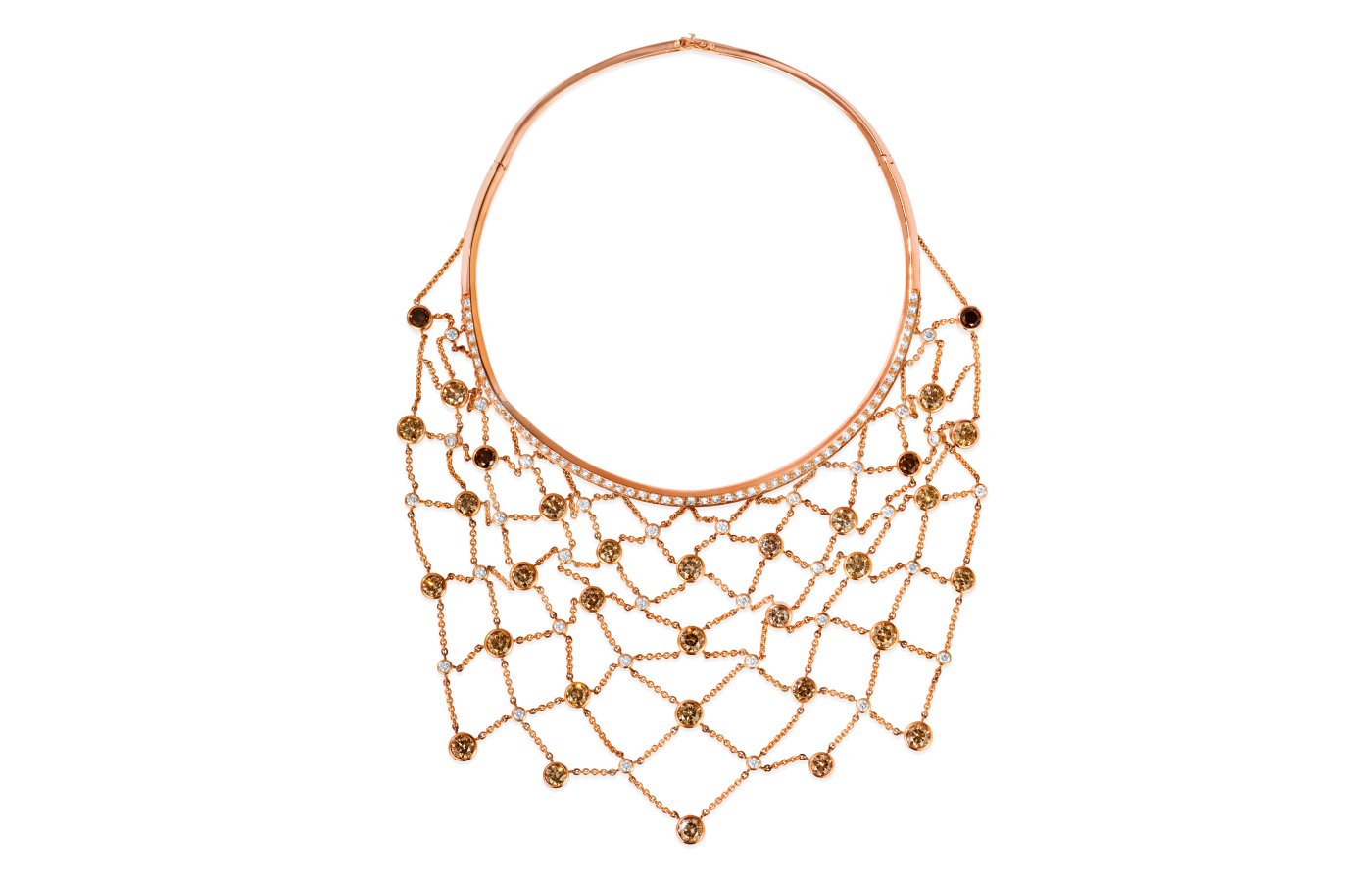 Le Vian Couture® necklace with 26.25 carats of Chocolate Diamonds® and 8.6 carats of Vanilla Diamonds® set in 18K Strawberry Gold®