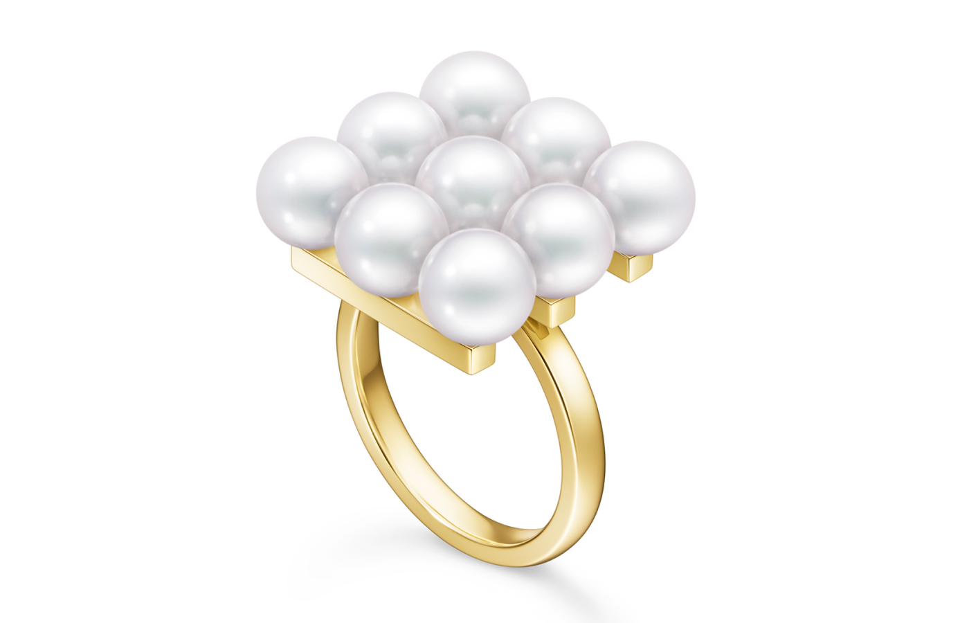  Tasaki Balance Build ring in gold and Akoya pearl