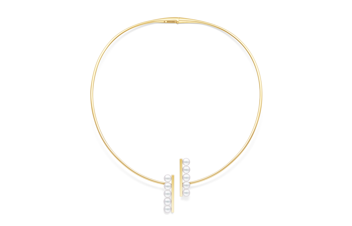  Tasaki Balance Parallel necklace in gold and Akoya pearl
