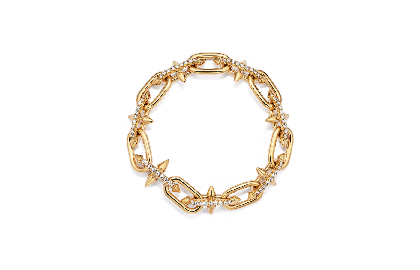  Tiffany Titan by Pharrell Williams Link bracelet in gold and diamond
