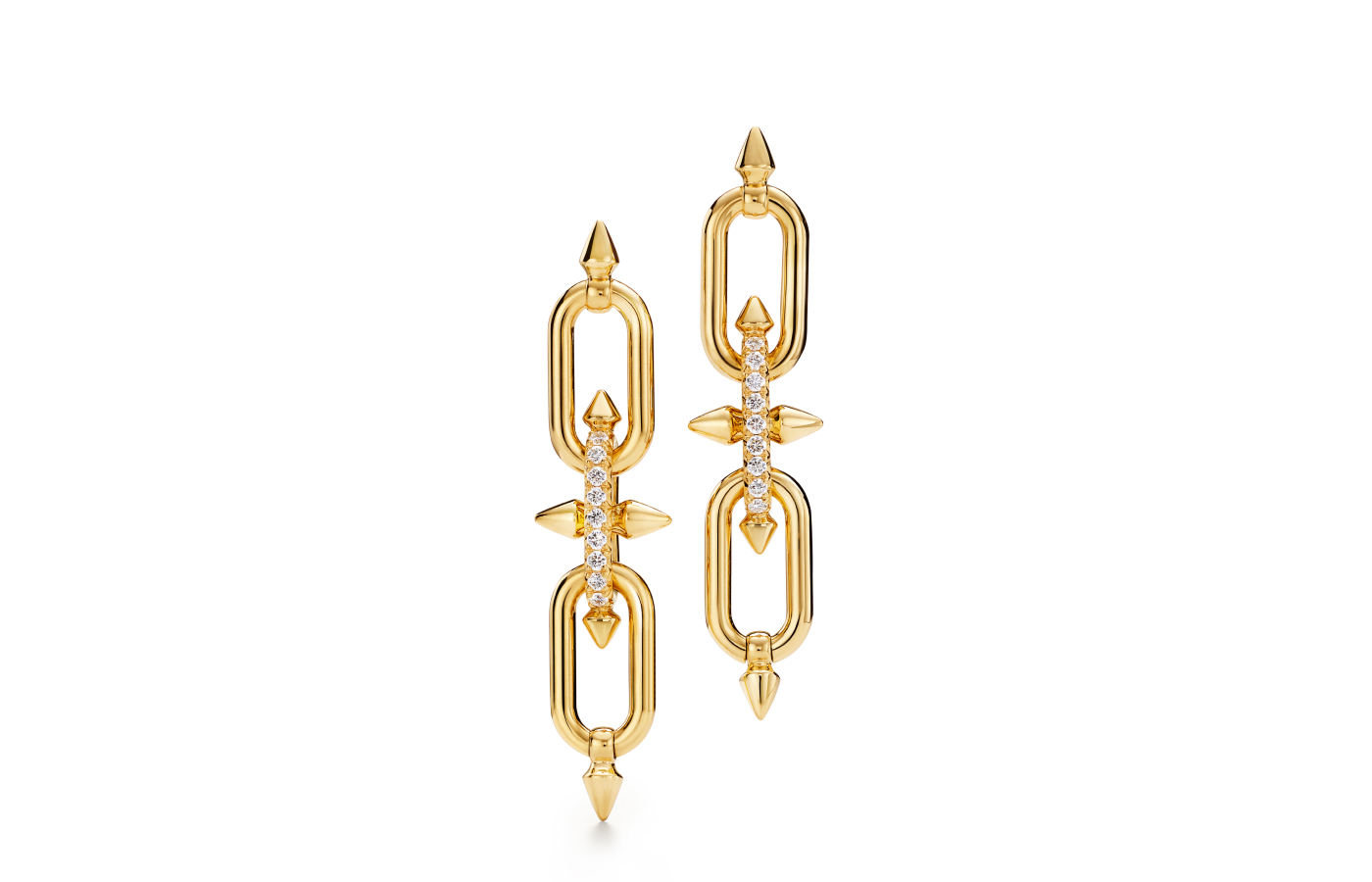  Tiffany Titan by Pharrell Williams earrings in gold and diamond