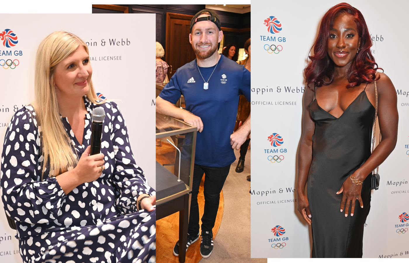 Team GB athletes, Annie Tagoe, Declan Brooks and Rebecca Adlington attending the Mappin & Webb x Team GB  collection launch event