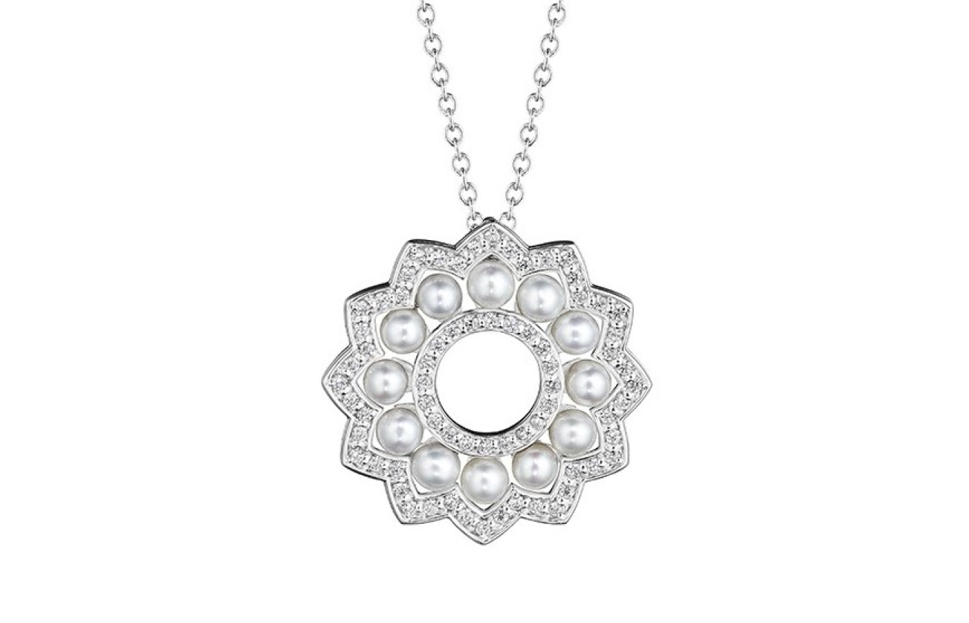 Verragio Belle pearl and diamond pendant from the Reverie collection