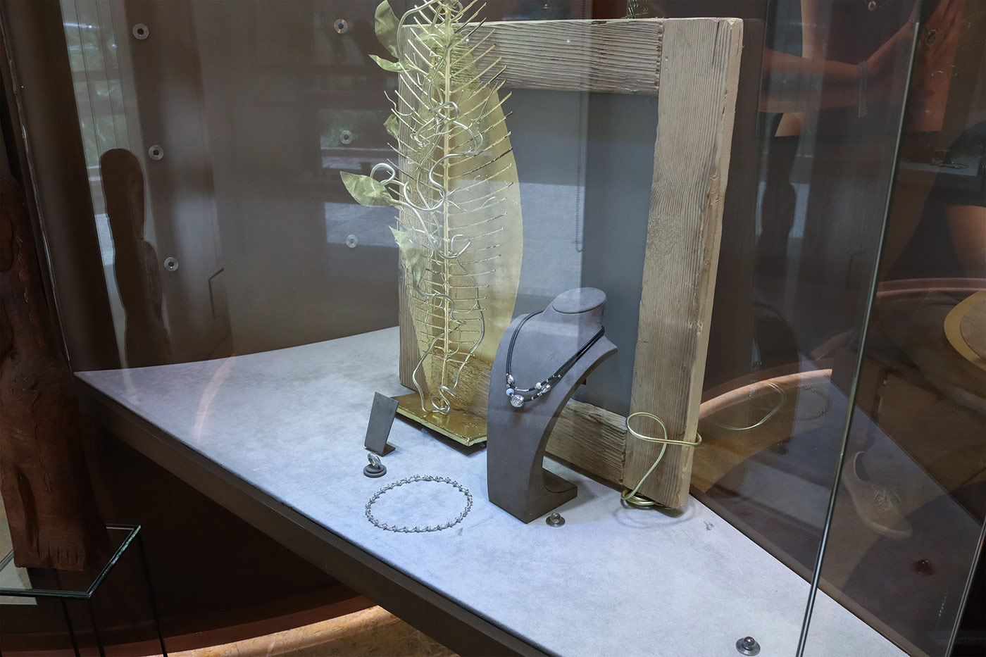  A display cabinet of Daverio1933 jewels at the brand’s boutique in Bergamo, Italy 