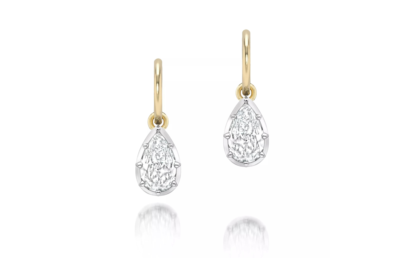 Jessica McCormack pear-shaped diamond Gypset earrings worn by Angelina Jolie at the Venice Film Festival 2024 