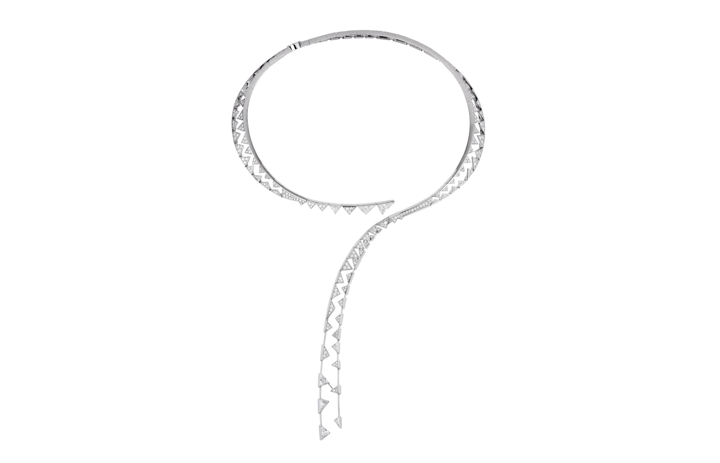  Capture Me necklace by UltraLuxe 2024 participant Akillis set with 10.84 carats of white diamonds in 18k white gold 