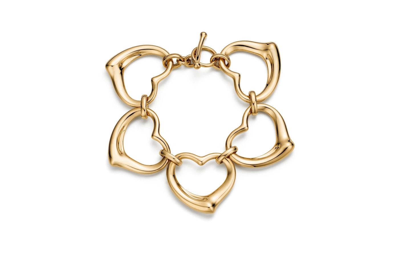  Tiffany & Co. Elsa Peretti Open Heart bracelet in 18k yellow gold