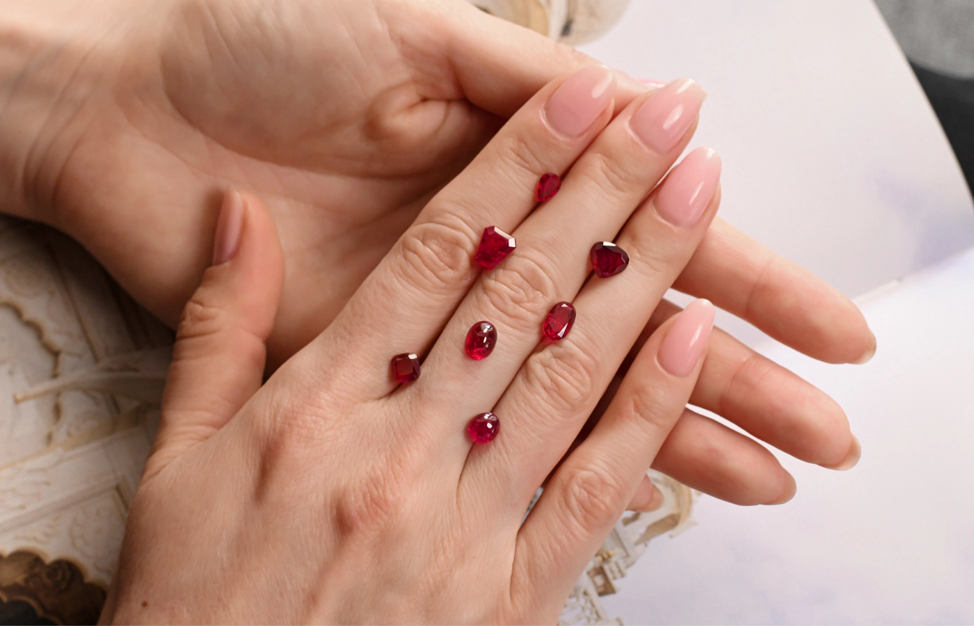  Odisha rubies in different cuts faceted by Minehaus in their Jaipur workshop