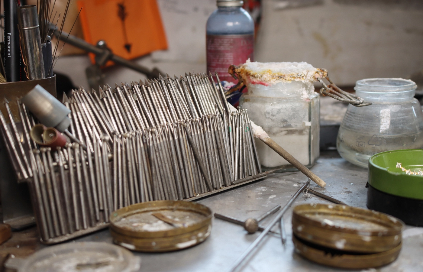  Close up of the materials at the Fratelli Piccini workshop